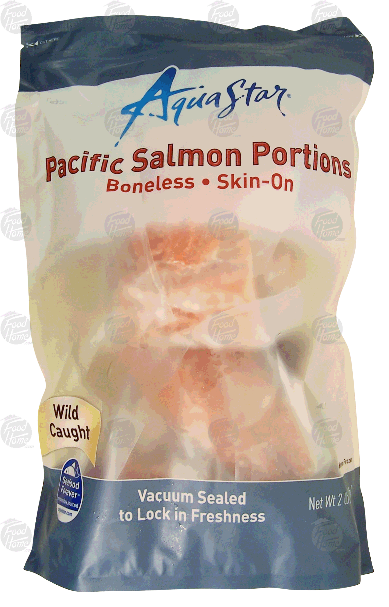 Aqua Star  pacific salmon portions, boneless, skin-on, wild caught Full-Size Picture